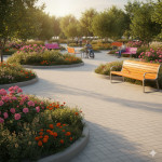 Parc accessible à proximité du logement